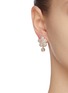 Figure View - Click To Enlarge - CZ BY KENNETH JAY LANE - Floral clover bezel cubic zirconia pavé drop earrings