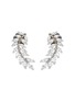 Main View - Click To Enlarge - CZ BY KENNETH JAY LANE - Curved leaf cubic zirconia marquee earrings