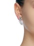 Figure View - Click To Enlarge - CZ BY KENNETH JAY LANE - Curved leaf cubic zirconia marquee earrings