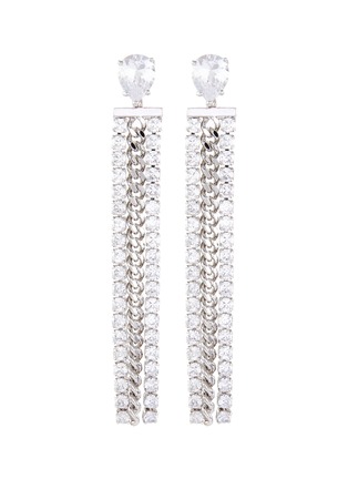 Main View - Click To Enlarge - CZ BY KENNETH JAY LANE - Cubic zirconia chain drop earrings