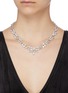 Figure View - Click To Enlarge - CZ BY KENNETH JAY LANE - cubic zirconia floral cluster necklace