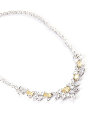 Detail View - Click To Enlarge - CZ BY KENNETH JAY LANE - cubic zirconia floral bib necklace