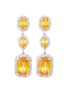 Main View - Click To Enlarge - CZ BY KENNETH JAY LANE - cubic zirconia pavé trim drop earrings
