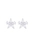 Main View - Click To Enlarge - CZ BY KENNETH JAY LANE - cubic zirconia pearl floral motif stud earrings