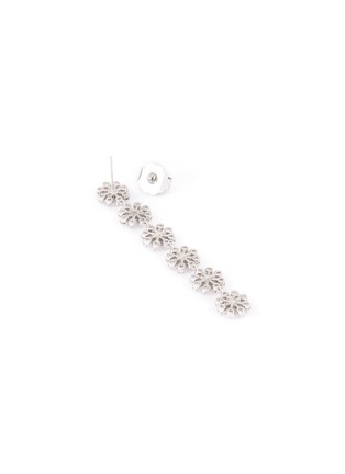 Detail View - Click To Enlarge - CZ BY KENNETH JAY LANE - cubic zirconia floral motif drop earrings