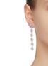 Figure View - Click To Enlarge - CZ BY KENNETH JAY LANE - cubic zirconia floral motif drop earrings