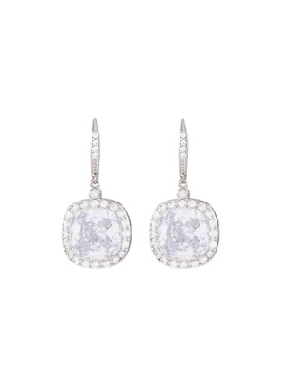 Main View - Click To Enlarge - CZ BY KENNETH JAY LANE - cubic zirconia cushion earrings