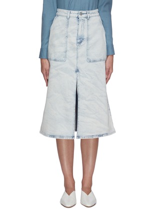 Main View - Click To Enlarge - STELLA MCCARTNEY - Light wash midi denim skirt