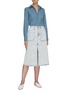 Figure View - Click To Enlarge - STELLA MCCARTNEY - Light wash midi denim skirt