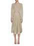 Main View - Click To Enlarge - STELLA MCCARTNEY - Sunburst pleated lurex knit dress