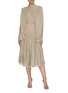 Figure View - Click To Enlarge - STELLA MCCARTNEY - Sunburst pleated lurex knit dress