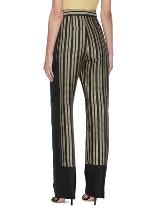 Back View - Click To Enlarge - STELLA MCCARTNEY - Patterned pinstripe pants