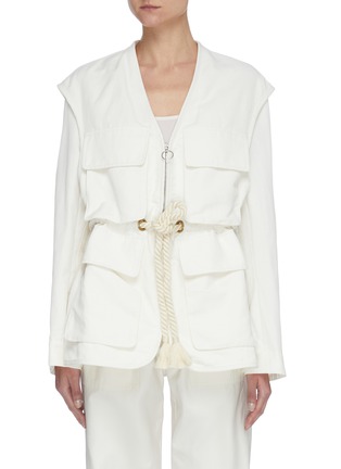 Main View - Click To Enlarge - STELLA MCCARTNEY - Cargo pocket compact cotton jacket