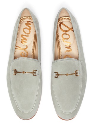 Detail View - Click To Enlarge - SAM EDELMAN - 'Loraine' horsebit suede step-in loafers'