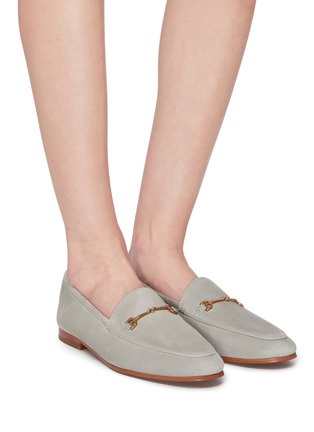 Figure View - Click To Enlarge - SAM EDELMAN - 'Loraine' horsebit suede step-in loafers'