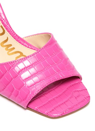 Detail View - Click To Enlarge - SAM EDELMAN - 'Tesma' croc-embossed single band wedges