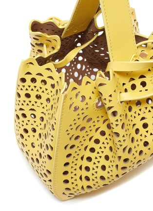 Detail View - Click To Enlarge - ALAÏA - 'Rose-Marie' perforated leather clutch