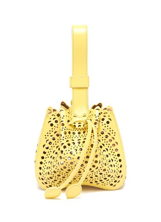 Main View - Click To Enlarge - ALAÏA - 'Rose-Marie' perforated leather clutch