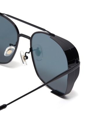 Detail View - Click To Enlarge - DONNIEYE - 'Dépasser' square metal aviator sunglasses