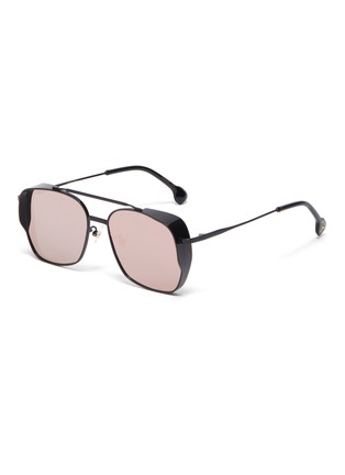 Main View - Click To Enlarge - DONNIEYE - 'Dépasser' square metal aviator sunglasses