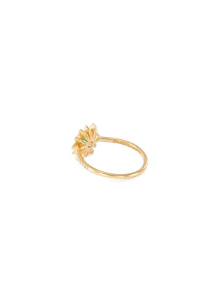 Detail View - Click To Enlarge - SUZANNE KALAN - 'Fireworks' diamond emerald 18k yellow gold flower ring