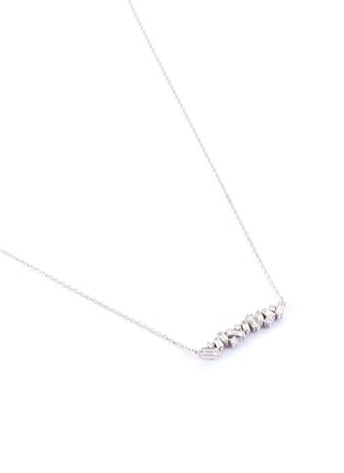 SUZANNE KALAN | Diamond 18k white gold bar necklace