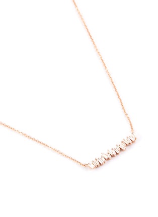 Figure View - Click To Enlarge - SUZANNE KALAN - Diamond 18k rose gold bar necklace