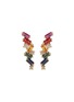 Main View - Click To Enlarge - SUZANNE KALAN - 'Rainbow Fireworks' diamond sapphire 18k yellow gold earrings