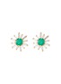 Main View - Click To Enlarge - SUZANNE KALAN - 'Fireworks' diamond emerald 18k yellow gold earrings