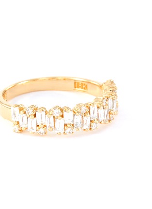 Figure View - Click To Enlarge - SUZANNE KALAN - 'Fireworks' diamond 18k yellow gold half eternity ring