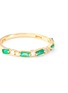 Figure View - Click To Enlarge - SUZANNE KALAN - 'Fireworks' diamond emerald 18k yellow gold half eternity ring