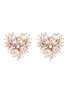 Main View - Click To Enlarge - SUZANNE KALAN - 'Fireworks' diamond 18k rose gold heart earrings
