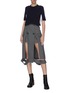 Figure View - Click To Enlarge - MAISON MARGIELA - Rib contrast outseam top
