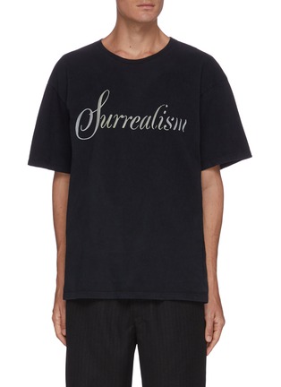 Main View - Click To Enlarge - RHUDE - Surrealism Graphic Logo Print Cotton T-Shirt