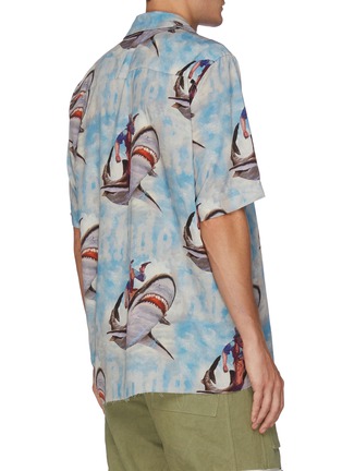 Back View - Click To Enlarge - RHUDE - Shark Print Hawaiian Shirt