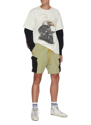 Figure View - Click To Enlarge - RHUDE - Neon flame patch T-shirt