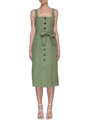 Main View - Click To Enlarge - C/MEO COLLECTIVE - Occurrence' button up belted dress