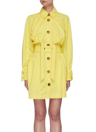 Main View - Click To Enlarge - C/MEO COLLECTIVE - Prophetic' double layer belted shirt dress