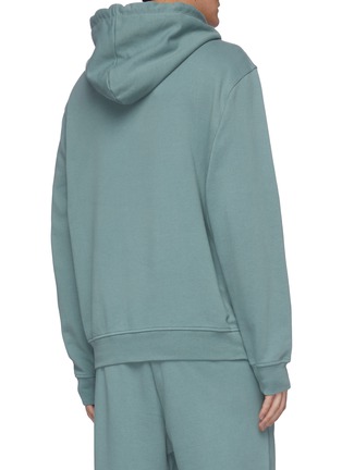 Back View - Click To Enlarge - MAISON MARGIELA - 'Stereotype' slogan patch contrast drawstring hoodie
