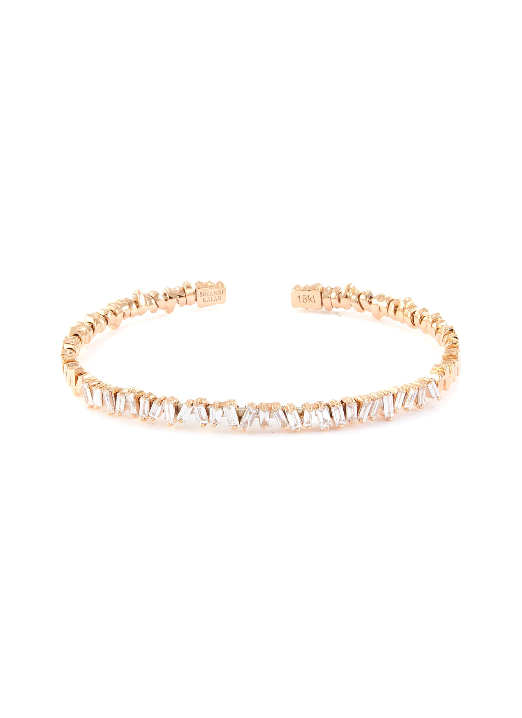 SUZANNE KALAN 18K White Gold Diamond Baguette Bangle Bracelet |  Bloomingdale's