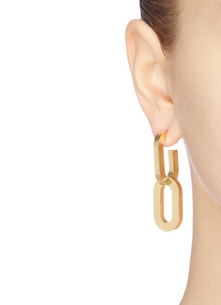 Figure View - Click To Enlarge - KENNETH JAY LANE - Double link drop post earrings