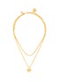 Main View - Click To Enlarge - KENNETH JAY LANE - Glass crystal butterfly drop row chain necklace