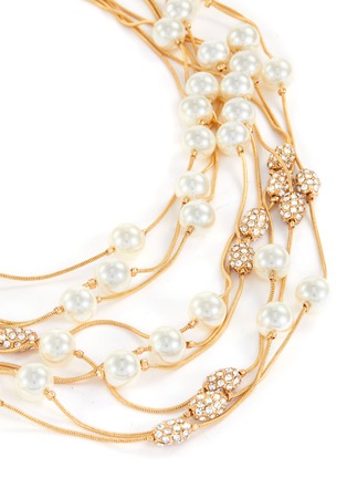 Detail View - Click To Enlarge - KENNETH JAY LANE - Pearl embellished necklace