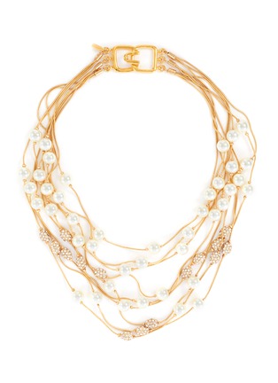 Main View - Click To Enlarge - KENNETH JAY LANE - Pearl embellished necklace