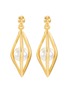 Main View - Click To Enlarge - KENNETH JAY LANE - Open diamond shape pearl centre earring