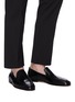 Figure View - Click To Enlarge - SANTONI - 'Carlos' flexi leather step down loafers