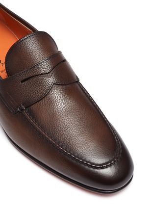 Detail View - Click To Enlarge - SANTONI - 'Carlos' flexi leather penny loafers