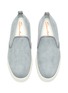 Detail View - Click To Enlarge - SANTONI - 'Cleanic' stretch suede slip ons