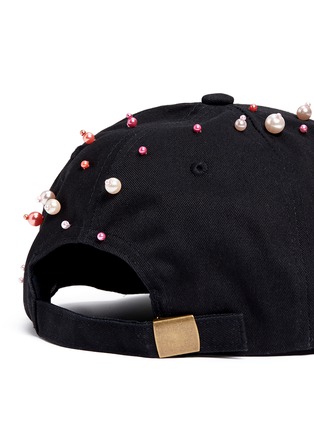 Detail View - Click To Enlarge - PIERS ATKINSON - Faux pearl embellished baseball cap