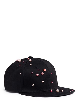 Main View - Click To Enlarge - PIERS ATKINSON - Faux pearl embellished baseball cap